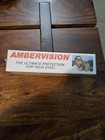 Vintage Amber Vision Aviator Sunglasses Mens Black Orange Lens Retro Nib Sealed 