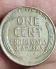 Rare    1945 Lincoln Wheat Penny Error   Nose And Ear Are Elongated 