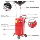 8 18 20 Gallon Portable Oil Drain Tank W  Level Gauge   Adjustable Funnel Height