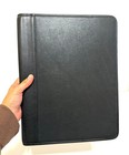 Nice Coach Classic Retro Blk Leather Folder Organizer Planner Notepad Portfolio