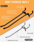 4 6 Inch Black Pegboard Hooks  36 Pack Heavy Duty Double Arm Peg Board Straig   