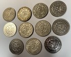 Lot Of 11 Consecutive  each Year  Mexico 1 Un Peso 10  Silver Coins 1957-1967
