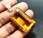 Certified 118 60 Ct Natural Yellow Topaz 925 Solid Silver Pendant Loose Gemstone