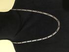 Solid Sterling Silver 925 Mens Boys Figaro Chain Necklace 20 Inches Long