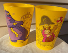 Lot Of 4 1978 Mcdonald s Ronald Grimace Capt Crook Yellow Plastic Drinking Cups
