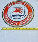 Vintage Hobby Lobby Mobilgas Pegasus Metal Sign Friendly Service Gas Oil Decor 