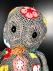 Handmade Owl Crocheted Granny Square Stuffed Animal Multicolor 19    Euc