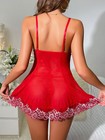 Women Sexy Lingerie Lace Sheer Babydoll Mini Dress Nightwear Underwear Sleepwear
