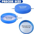  6-pack  53mm Reusable Water Jug Caps  Lids For 3 And 5 Gallon Water Jug  Blue