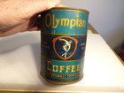 Steel Cut Vintage Olympian Coffee Tin Can Cincinnati Ohio Stowell Coffee Co 