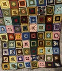 Handmade Vintage Granny Afghan Crochet Boho Throw Blanket 60    X 42   