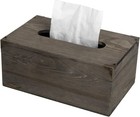 Distred Wooden Rustic Facial Tissue Box Holder Tissue Box Cover Napkin