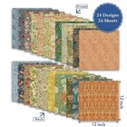 Classical Floral Scrapbook Paper 12x12 - 24 Sheets Double