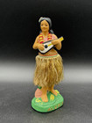 Vintage Chalkware Hawaiian Hula Dancing Girl Aloha Japan Bobble Nodder 1950s