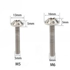 Milling Flower Head Titanium Alloy Screw M6x10 15 20 25mm Front Windshield Bolt