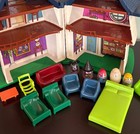 1976 Weebles Wobble Haunted House Playset  Witch W  Hat  Ghost Mickey Mouse More