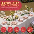 Laxore 200 Pcs Plastic Disposable Dinner Plates Set For 25 Guests