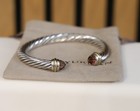 Women s David Yurman Morganite Bracelet Silver   14k Gold  7mm  Size Medium