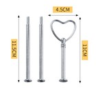 5pack 3-tier Cake Cupcake Plate Stand Rod Handle Fitting Hardware Wedding Party