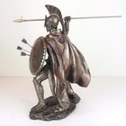 Leonidas Greek Spartan Warrior King Spear Shield Bronze Figurine Statue 13 h New