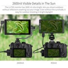 Feelworld Lut6s 6 Inch Dslr Camera Field Monitor Sdi Hdmi 2600nits Bright Touch