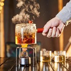 Mini Alcohol Camping Stove Lightweight Brass   Aluminum Spirit Burner With Stand