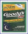 Box 12 Packs-6 Sticks Per Pack - Goody s Pm Pain Relief Nighttime Sleep Powder