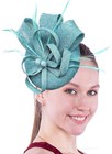 Biruil Women s Fascinator Hat Fake Sinamay Feather Tea Party Pillbox Flower D   