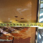 Vintage Framed 1975 Needlepoint Embroidery Sunset Nat   l Paragon