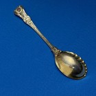 Tiffany English King Sterling Silver 5 1 2  Sorbet Spoon - Gold Wash - Mono 