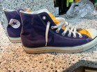 Usa Vtg Converse All Star Purple yellow Hi Lakers Size 10 5 Blue Label 1j729