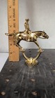 Vintage Gold Metal Cutting Horse Trophy Topper Figure
