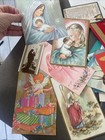 Vtg 1950-1960s Lot Of Mixed Christmas Cards Cut  Graphic  Crafting Journals 150