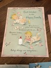 Vintage 1950s Baby Welcome Greeting Card Ephemera Lot Of 10 Used