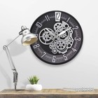 Moving Gears Wall Clock  16 Inch Industrial Steampunk Vintage Mantel Clock De   
