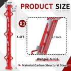 Berpet 4ft Woven Wire Fence Stretcher Bar With 5 Wedges  Fencing Tools  Red 