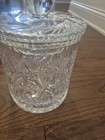 Rare Antique vintage Brilliant Cut Crystal Barrel Biscuit Or Cookie Jar