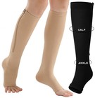 Compression Socks Knee High Open Toe 20-30 Mmhg Stockings Varicose Veins Travel