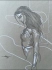 Gabriele Dell otto Hand Signed Wonder Woman Sketch Original Art Dc Comic Page