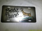 Used Metal Personalzed License Plate  bob s Truck  Air Brush