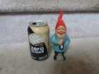 Vintage Painted Ceramic Garden Gnome W  Lantern 6 1 8  Euc