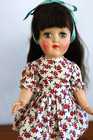 Vintage 1950s Ideal Toni  Doll 14  Hard Plastic P-90 Tagged Dress Brunette