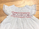 Vintage Smocked Ruffles   Lace Dress Size 12 Months