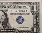 1957a Series-1 Dollar Silver Certificate Note-blue Seal-lightly Circulated