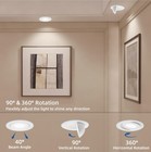 4 Pack 4 Inch Gimbal Recessed Lighting  360     90   Adjustable Canless 