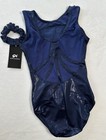 New Gk Elite Gymnastics Leotard Sequin Bling Meteor Sky Blue Usa Leo Tank Sz  Am