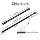 Tension Rods 4 Pack  7-11 Inches Adjustable  Steel Curtain Rod  Black