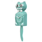 Ocean Waves Kitty Cat Clock  3 4 Size  12 75  Green Free Battery Kit-cat Klock