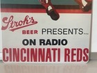  pabst  Stroh   s Beer - Cincinnati Reds - Metal Sign - Vintage Style Tv Radio