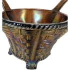 Amethyst Carnival Glass  Northwood    bushel Basket    Antique 4 5    1910  Excellent 